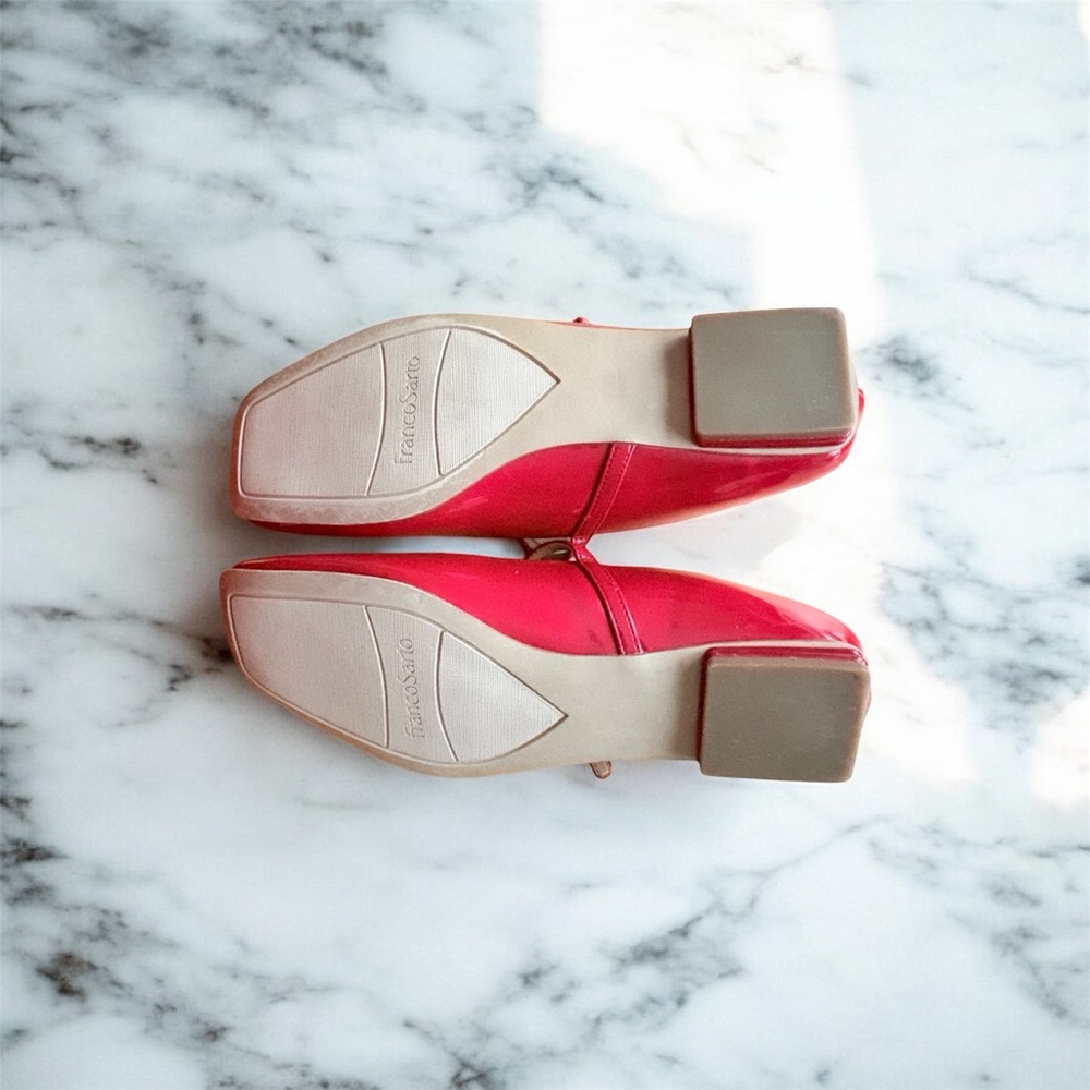 Franco Sarto Red Patent Heels - Picture 3 of 6